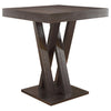 Freda Double X-shaped Base Square Bar Table Cappuccino image