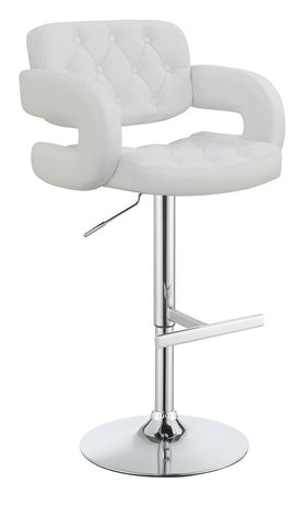 Brandi Adjustable Bar Stool Chrome and White