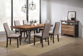 Spring Creek 5-piece Dining Room Set Natural Walnut and Taupe