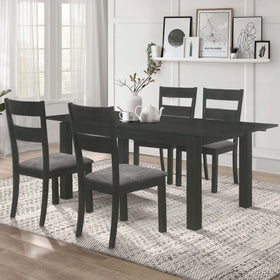 Jakob Rectangular Dining Set Grey and Black