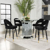 Ellie 5-piece Pedestal Counter Height Dining Room Set