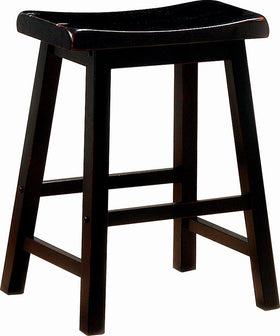 Durant Wooden Counter Height Stools Black (Set of 2)