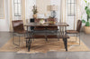 Topeka Dining Set Mango Cocoa and Gunmetal