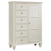 Sandy Beach 8-drawer Door Chest Storage Cream White image