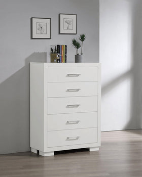 Jessica 5-drawer Chest White