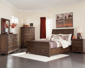 Elk Grove 5-piece Eastern King Storage Bedroom Set Vintage Bourbon