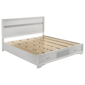 Miranda Eastern King 2-drawer Storage Bed White