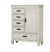 Franco 5-drawer Door Chest Antique White image