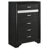 Miranda 5-drawer Chest Black and Rhinestone image