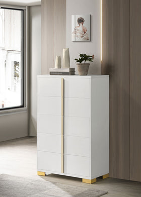 Marceline 5-drawer Chest White