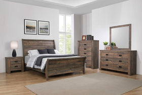 Frederick 5-piece Queen Panel Bedroom Set Weathered Oak