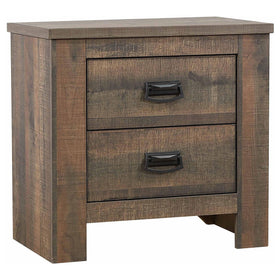 Frederick 2-drawer Nightstand Weathered Oak