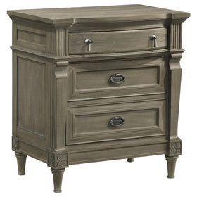 Alderwood 3-drawer Nightstand French Grey