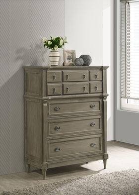 Alderwood 5-drawer Chest French Grey