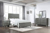 Nathan Bedroom Set White Marble and Grey