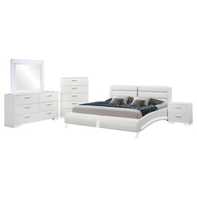 Jeremaine 5 Pc Bedroom Sets White