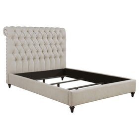 Devon Tufted Upholstered California King Bed Beige