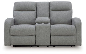 Gauntlet Reclining Loveseat with Console