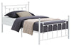 Canon Full Metal Slatted Headboard Platform Bed - White image