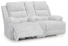 Rhines Falls Power Reclining Loveseat with Console