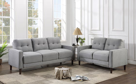 Bowen Upholstered Track Arms Tufted Sofa Set