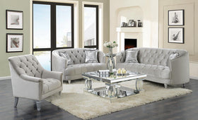 Avonlea 3-piece Tufted Living Room Set Grey