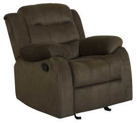 Rodman Upholstered Glider Recliner Chocolate