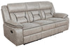 Greer Upholstered Tufted Back Motion Sofa image