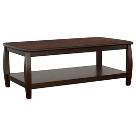 Dixon Rectangular Coffee Table with Lower Shelf Espresso