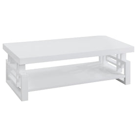 Schmitt Rectangular Coffee Table High Glossy White