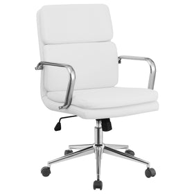 Ximena Standard Back Upholstered Office Chair White