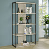 Loomis 4-shelf Bookcase Whitewashed Grey image