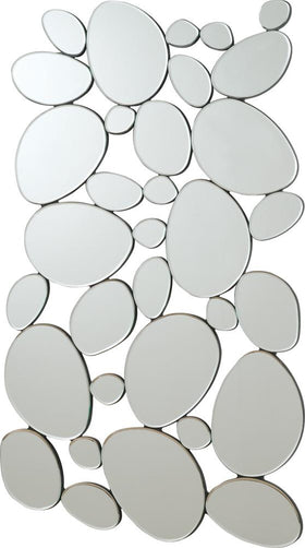 Topher Pebble-Shaped Decorative Mirror Silver