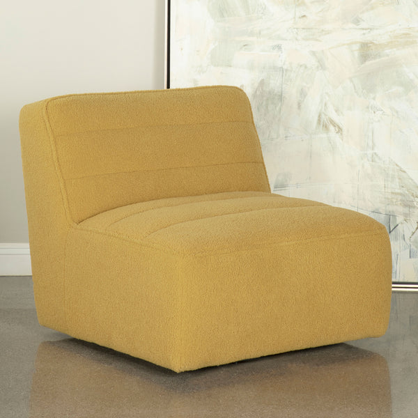 Cobie Upholstered Swivel Armless Chair