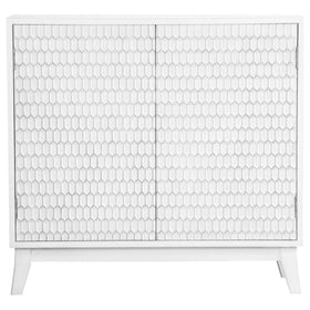 Gambon Rectangular 2-door Accent Cabinet White