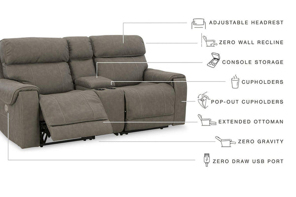 Starbot 3-Piece Power Reclining Loveseat with Console