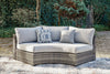 Harbor Court Curved Loveseat with Cushion