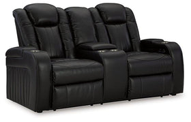 Caveman Den Power Reclining Loveseat with Console