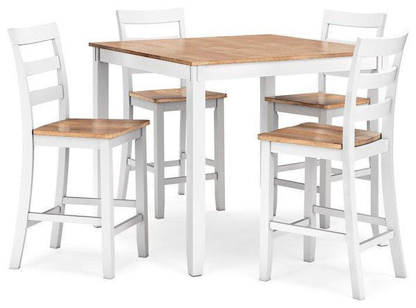 Gesthaven Counter Height Dining Table and 4 Barstools (Set of 5)