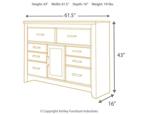 Juararo Dresser and Mirror