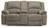 Draycoll Reclining Loveseat with Console