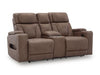 Clean-Slate Power Reclining Loveseat with Console