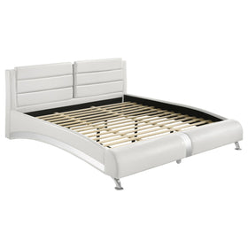 Jeremaine Upholstered Bed White