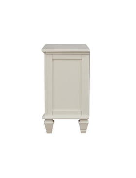 Sandy Beach 3-drawer Nightstand Cream White