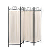 Dove 4-panel Folding Screen Beige and Black