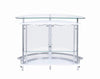 Amarillo 2-tier Bar Unit White and Chrome