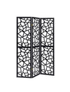 Nailan 3-panel Open Mosaic Pattern Room Divider Black