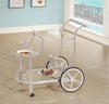 Sarandon 3-tier Serving Cart Chrome and Clear