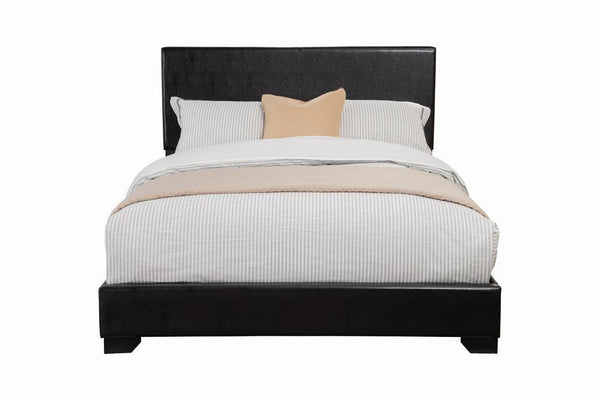 Conner Eastern King Upholstered Panel Bed Black