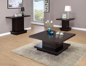 Reston Pedestal Square Coffee Table Cappuccino